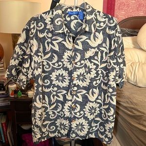 SALE!! DEAL!! Vintage OP Ocean Pacific 100% Cotton Reverse Print Hawaiian Shirt
